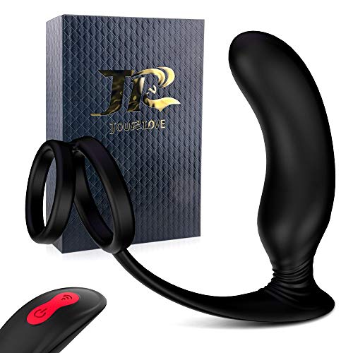 WEYLOVE Masaje Masculino Compañero Prostatě Víbrátóráginálnel Stimulus Training Plug, control remoto de 9 modos de vibración de doble anillo, 100% impermeable