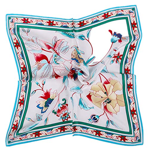 WFDA Mantón de la Mujer Estilo Europeo y Americano Seda de satén Profesional Rosa Bufanda Bufanda de Primavera Mujeres Suave Ligero algodón de la Manera Bufanda de la es (Color : Green)