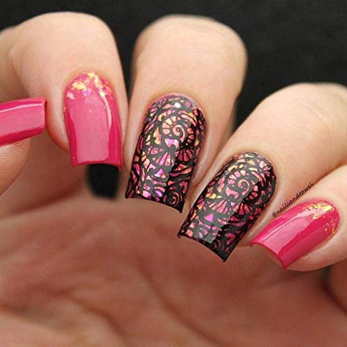 Whats Up Nails - B005 Nature's Beauty Garden Stamping Plate for Nail Art Design