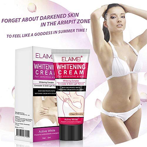 Whitening cream,Crema blanqueadora cuerpo y cara piel negra,axilas,facial, intima,crema blanqueadora natural whitening cream face underarm, 60ml