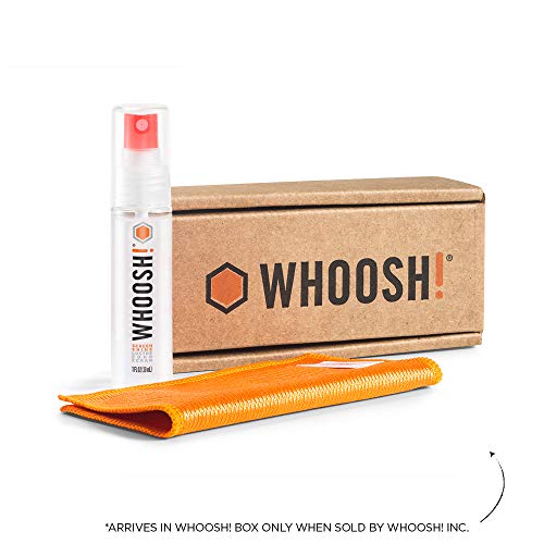 Whoosh! - Spray pulverizador limpiador de pantalla 100% natural, sin amoniaco ni alcohol – 30 ml y paño de microfibra anti microbios