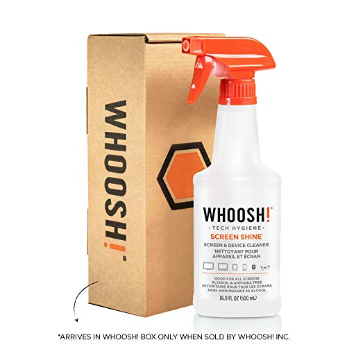 Whoosh! – Spray pulverizador limpiador de pantalla 100% natural, sin amoniaco ni alcohol. Contra polvo y manchas – 500 ml