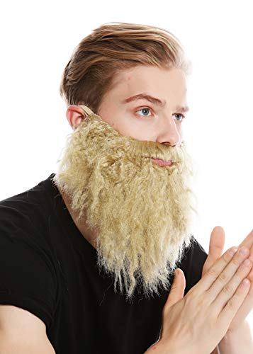 WIG ME UP - 9537B-ZA89 Barba Larga Rubia Clara Carnaval Halloween Hipster Bandido ladrón profeta Moisés