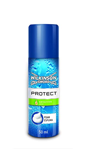 Wilkinson Sword Barbería - Espuma de Afeitar Mini, Bote Tamaño Viaje, 50 ml