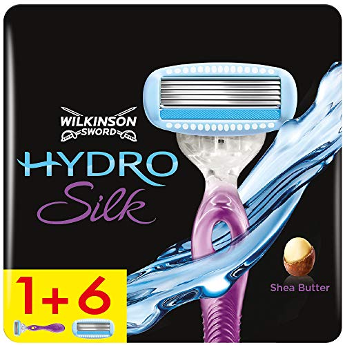 Wilkinson Sword Pack Ffp ECO Box Hydro Silk - Kit de depilación femenina con maquinilla de afeitar para mujer + 7 recambios de cuchillas