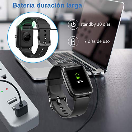 Willful Smartwatch,Reloj Inteligente con Pulsómetro,Cronómetros,Calorías,Monitor de Sueño,Podómetro Pulsera Actividad Inteligente Impermeable IP68 Smartwatch Hombre Reloj Deportivo para Android iOS