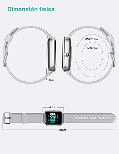 Willful Smartwatch,Reloj Inteligente con Pulsómetro,Cronómetros,Calorías,Monitor de Sueño,Podómetro Pulsera Actividad Inteligente Impermeable IP68 Smartwatch Hombre Reloj Deportivo para Android iOS