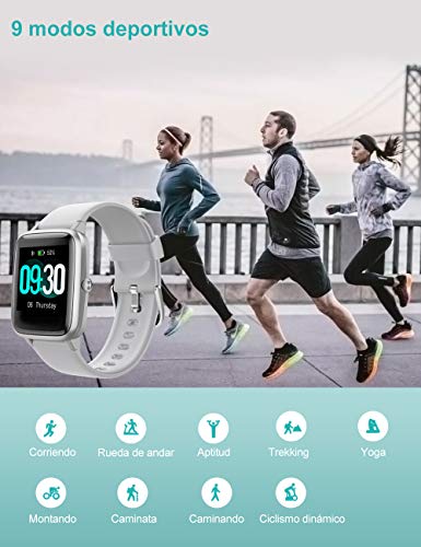 Willful Smartwatch,Reloj Inteligente con Pulsómetro,Cronómetros,Calorías,Monitor de Sueño,Podómetro Pulsera Actividad Inteligente Impermeable IP68 Smartwatch Hombre Reloj Deportivo para Android iOS