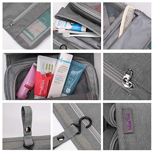 Wind Took Neceser de Viaje para Colgar Neceser Maquillaje Grande Bolsas de Aseo Cosméticos Organizador Accesorios de Baño Plegable Neceser Viajes Vacaciones Viajes de Negocios