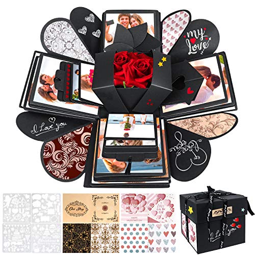 Caja creativa para álbum de fotos, caja de explosión de fichas de fotos,  regalo para cumpleaños, aniversario, día de San Valentín, boda,  graduaciones