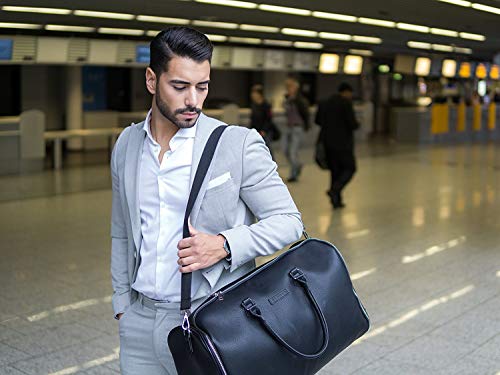 WLDOHO Bolso de Viaje Portatrajes Convertible | Funda de Protección y Transporte para Ropa | Ideal para Viajes de Negocios | Compartimentos Individuales para Zapatos y Accesorios | Negro