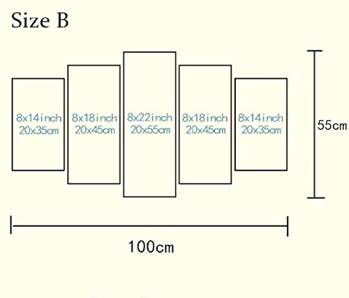 WLHZNB Impresiones sobre Lienzo 5 Piezas El Señor De Los Anillos Carteles De Cine Sala De Estar Arte De Pared Cuadros Modulares Decoración del Hogar (Tamaño B) con Marcos