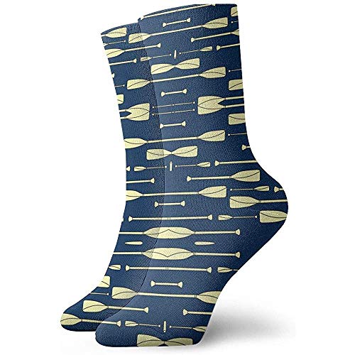 WlyFK Rudern Ruder Marine und Creme - Calcetines de algodón para hombre 'S Neuheit Socken, para mujer