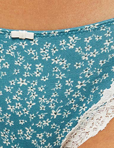 Women's Secret Cotton Time 2 Gallon Green Flower Braguita, Verde (Gama Verdes 23), (Tamaño del Fabricante: L) para Mujer