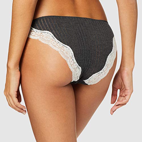 Women's Secret Time 3 Gallon Open Cotton Grey Braguita, Gris (Gama Grises 46), (Tamaño del Fabricante: M) para Mujer