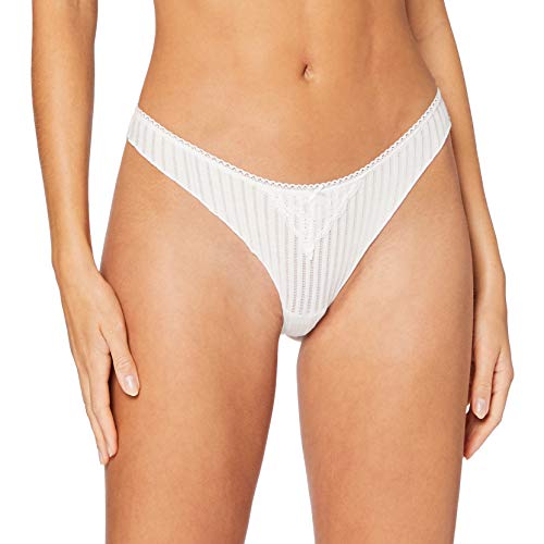 women'secret Braga brasileña de algodón desagujado con Detalle de Encaje