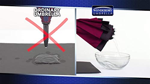 Wonderdry Umbrella 2018 Paraguas Plegable 78 cm (Manual Red)