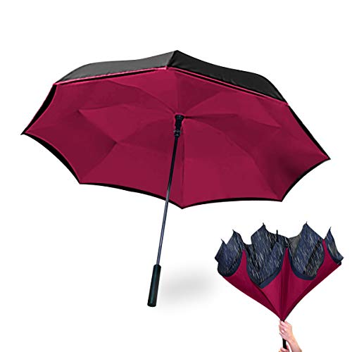 Wonderdry Umbrella 2018 Paraguas Plegable 78 cm (Manual Red)