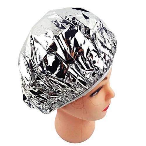 Woorea Gorras de Papel de Aluminio, Gorro de Ducha desechable Gorro de Ducha Papel de Aluminio Gorro de Tinte para el Cabello Gorro de protección para el Cabello para salón SPA Hotel Ducha de Viaje