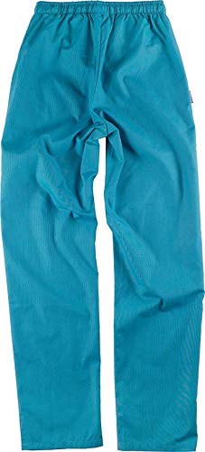 Work Team Uniforme Sanitario, con elástico y cordón en la Cintura, Casaca y Pantalon Unisex Turquesa S