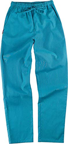 Work Team Uniforme Sanitario, con elástico y cordón en la Cintura, Casaca y Pantalon Unisex Turquesa S