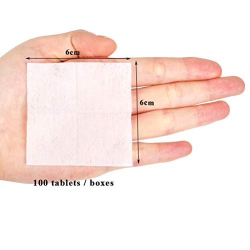 WOWOSS Toallitas Alcohol 75% Desechables 6x6cm, Almohadillas Alcohol Envueltas Individualmente para Limpiar Teléfono, Gafas y Teclado (100 unidades)
