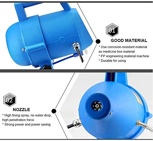 WSFF Pulverizador eléctrico 4.5L, Portable caudal Ajustable Ultra-bajo atomizador frío Velocidad, Spray Distancia es de 8-10 m, Adecuado para restaurantes, hoteles, hospitales