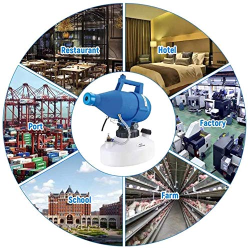 WSFF Pulverizador eléctrico 4.5L, Portable caudal Ajustable Ultra-bajo atomizador frío Velocidad, Spray Distancia es de 8-10 m, Adecuado para restaurantes, hoteles, hospitales