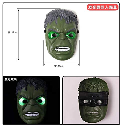 WSJDE 5 Unids/Lote Máscara de Superhéroe Brillante Led para Niños y Adultos Vengadores Marvel Capitán América Spiderman Hulk Iron Man Batman Party Máscara