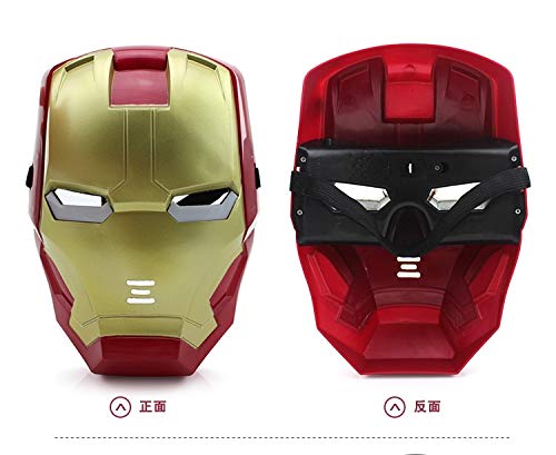 WSJDE 5 Unids/Lote Máscara de Superhéroe Brillante Led para Niños y Adultos Vengadores Marvel Capitán América Spiderman Hulk Iron Man Batman Party Máscara