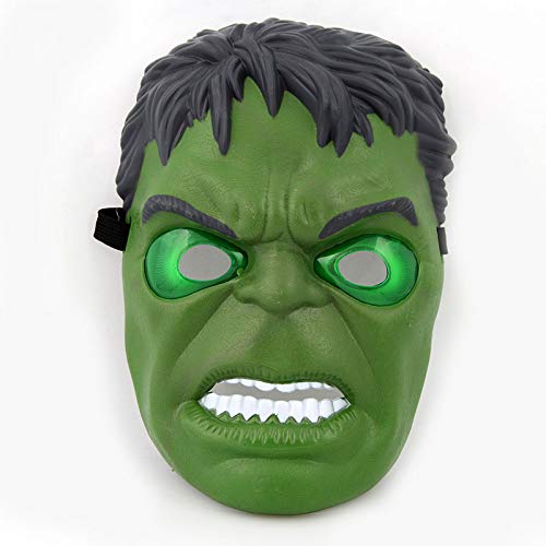 WSJDE 5 Unids/Lote Máscara de Superhéroe Brillante Led para Niños y Adultos Vengadores Marvel Capitán América Spiderman Hulk Iron Man Batman Party Máscara