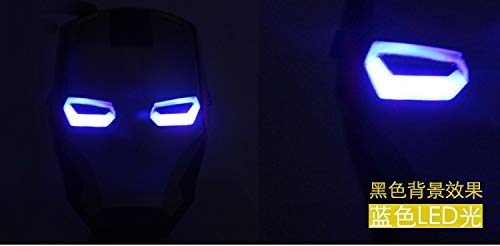 WSJDE 5 Unids/Lote Máscara de Superhéroe Brillante Led para Niños y Adultos Vengadores Marvel Capitán América Spiderman Hulk Iron Man Batman Party Máscara