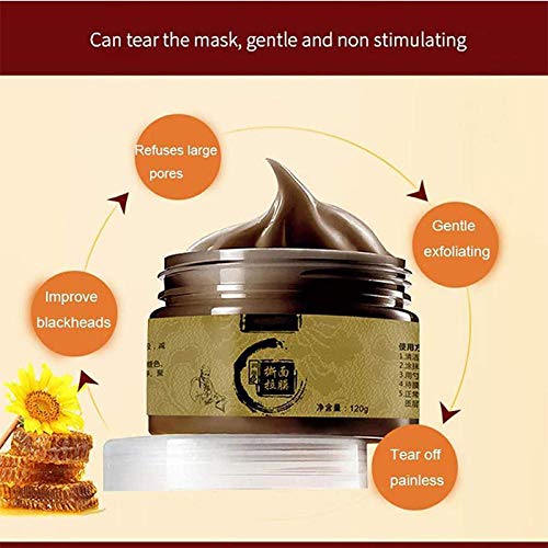 WSNDG Mascarilla desgarradora de ginseng, control de aceite, removedor de espinillas, pelar, limpiar la piel muerta, restaurar el equilibrio de la humedad del aceite para hombres y mujeres