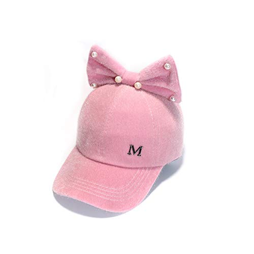 wtnhz Artículos de Moda Bowknot Pearl niños Adultos Entre Padres e Hijos con Gorra de béisbol de Lana Gorra de Todo fósforoRegalo de Vacaciones