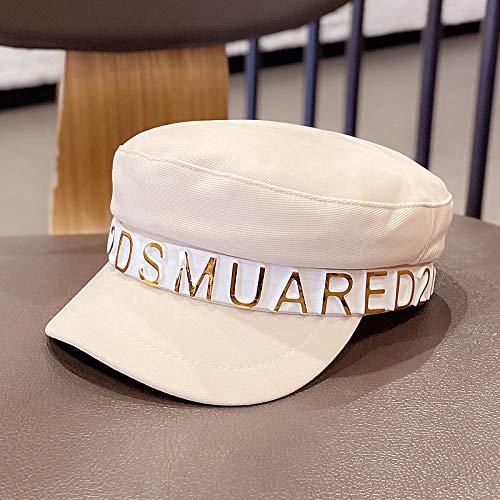 wtnhz Artículos de Moda Sombrero Femenino Coreano Casual Letra Salvaje Sombrero Azul Marino Plano Moda Boina roja Gorra de Primavera y otoñoRegalo de Vacaciones