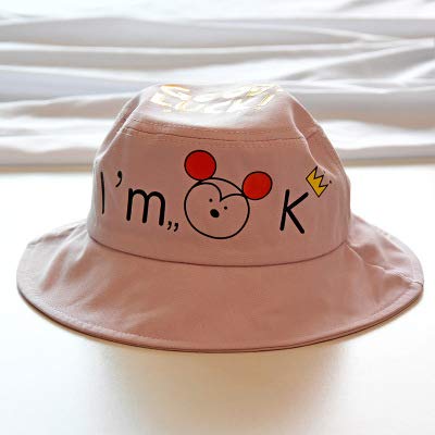 wtnhz Sombrero para el Sol niños y niñas protección Solar Sombrero para el Sol Sombrero de Pescador de Dibujos Animados para bebés Sombrero de Lavabo para niños