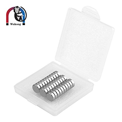 Wukong Imanes de nevera de cilindro de neodimio N52 (30 piezas) multiusos Junta de borrado en seco imanes imanes de oficina resistente imanes para nevera/puerta/pizarra/mapa/protector de