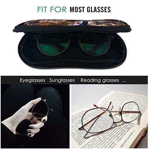 wusond Estuche para anteojos Sword Art Online Anime, Estuche para gafas de sol con cremallera de viaje portátil Protector de bolsa para gafas