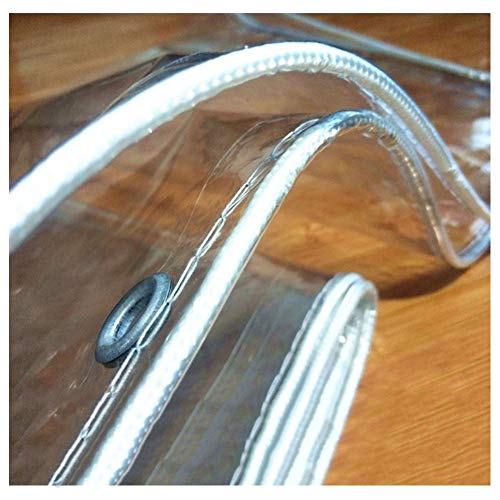 WUZMING Lona Transparente 0.5mm Súper Grueso Al Aire Libre Lonas Impermeables con Ojal PVC Anti-envejecimiento Terraza Plantas Hortícolas, 63 Tamaños (Color : Clear-0.5mm, Size : 2.5x3m)