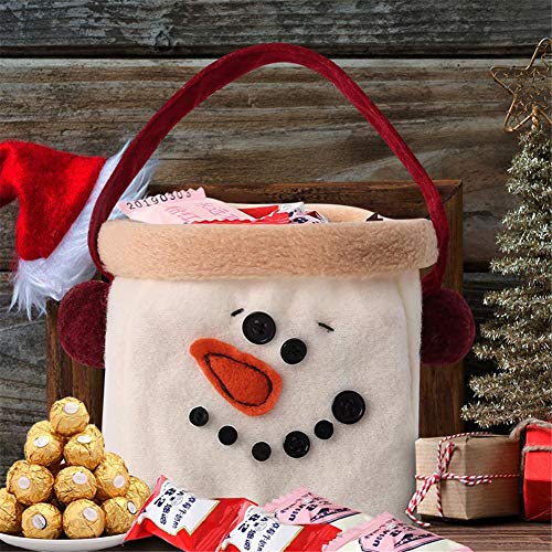 WWLDPTTCD Christmas Candy Bag Snowman Gift Bag Tote Bag For Home Shopping Mall Bar Decoración navideña