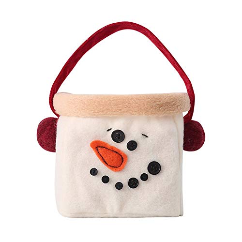 WWLDPTTCD Christmas Candy Bag Snowman Gift Bag Tote Bag For Home Shopping Mall Bar Decoración navideña