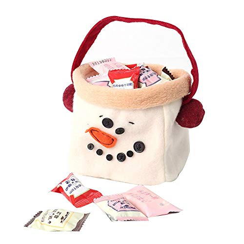 WWLDPTTCD Christmas Candy Bag Snowman Gift Bag Tote Bag For Home Shopping Mall Bar Decoración navideña