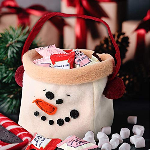 WWLDPTTCD Christmas Candy Bag Snowman Gift Bag Tote Bag For Home Shopping Mall Bar Decoración navideña