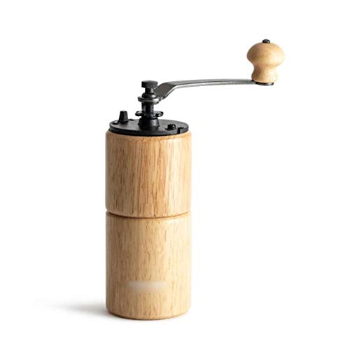 WWY Ajustable Manual Molinillo de café de Mano Portable del Molino de café de Hierro Fundido de Molienda de Madera Core Shell de la manivela Molino Perfecto for su hogar, Oficina o de Viaje