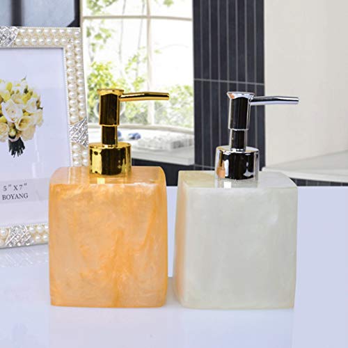 WXQIANG Resina Creativa dispensador de jabón con Bomba Champú Jar 350lm Botella rectángulo loción Dispensadores Artículos for el hogar líquido for el baño artículos para el hogar, dispensador