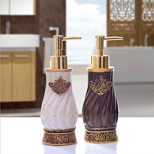 WXQIANG Retro dispensador de jabón con bomba creativa Resina loción Tarro 280ml Loción dispensadores de líquido Botella Artículos for el hogar de la mano dispensador de jabón for baño Cocina artículos