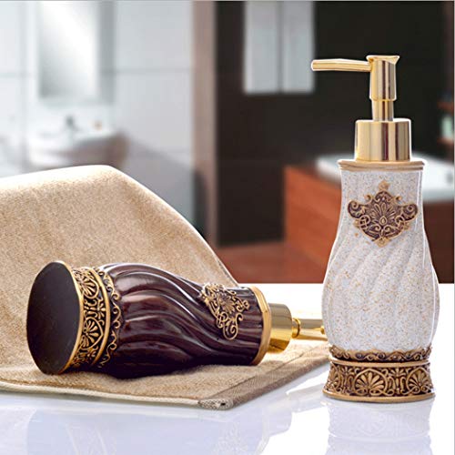 WXQIANG Retro dispensador de jabón con bomba creativa Resina loción Tarro 280ml Loción dispensadores de líquido Botella Artículos for el hogar de la mano dispensador de jabón for baño Cocina artículos