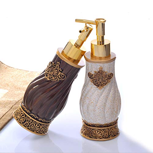 WXQIANG Retro dispensador de jabón con bomba creativa Resina loción Tarro 280ml Loción dispensadores de líquido Botella Artículos for el hogar de la mano dispensador de jabón for baño Cocina artículos