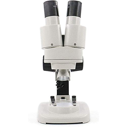 WXX Microscopio Binocular 20X con Doble Fuente De Luz LED, Microscopio Biológico De Metal, Puede Observar Rocas, Plantas, Monedas, Insectos, Etc.