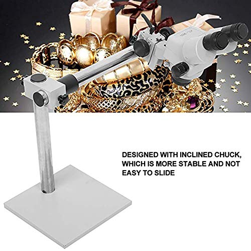 WXX Microscopio De Mosaico De Joyería con Zoom Continuo 7X-45X con Portabrocas Inclinable para Microscopio Estereoscópico Binocular para Observar Rocas E Insectos